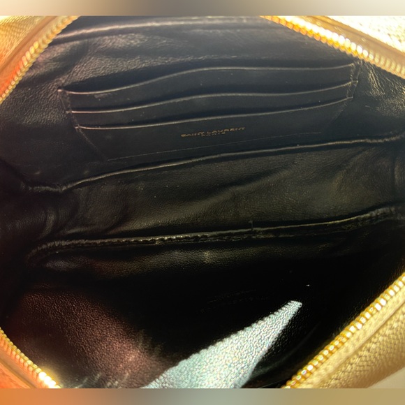 YVES SAINT LAURENT YSL MINI LOU CAMERA BAG IN DARK BEIGE - Picture 15 of 16